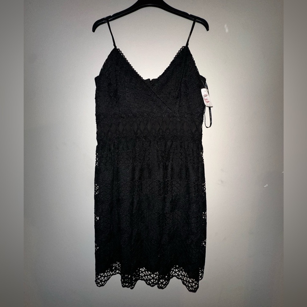 Guess | Black, Lacy Mini Dress; Size 8